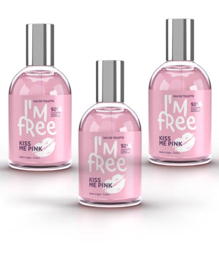 Lot de 3-Eaux de Toilette “Kiss me Pink” 110ml