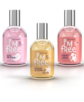 Lot de 3 Eaux de Toilette “Gousse de Vanille/Kiss me Pink/Cherry cherie