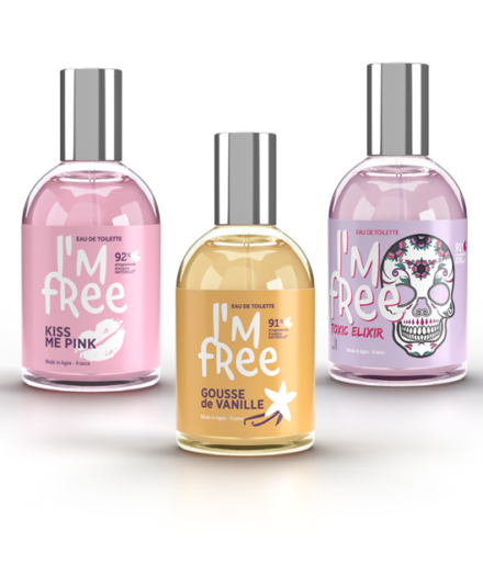 Lot de 3 Eaux de Toilette “Gousse de Vanille/Kiss me Pink/Toxic Elixir